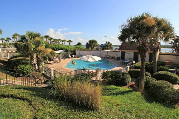 view of pool at windjammer resort in st augustine