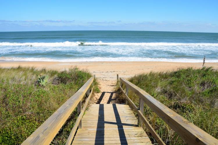 View of beach in st augustine